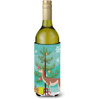 "Caroline's Treasures Guanaco Christmas Decorative Bottle Hugger, 750ml, Multicolor"