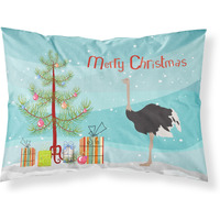 "Caroline's Treasures Common Ostrich Christmas Pillowcase, Standard, Multicolor"