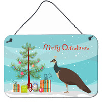 "Caroline's Treasures Indian Peahen Peafowl Christmas Metal Print, 8"" x 12"", Multicolor"