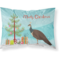 "Caroline's Treasures Indian Peahen Peafowl Christmas Pillowcase, Standard, Multicolor"