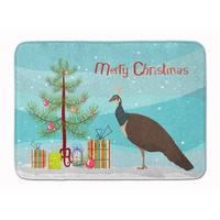 "Caroline's Treasures Indian Peahen Peafowl Christmas Floor Mat, 19"" x 27"", Multicolor"