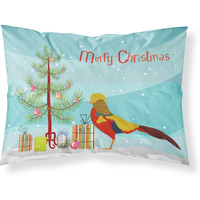 "Caroline's Treasures Golden or Chinese Pheasant Christmas Pillowcase, Standard, Multicolor"