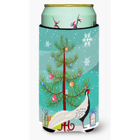 "Caroline's Treasures Silver Pheasant Christmas Decorative Can Hugger, Tall, Multicolor"