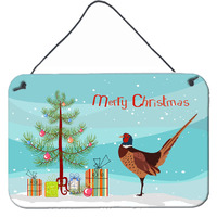 "Caroline's Treasures Ring-necked Common Pheasant Christmas Metal Print, 8"" x 12"", Multicolor"