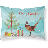 "Caroline's Treasures Ring-necked Common Pheasant Christmas Pillowcase, Standard, Multicolor"