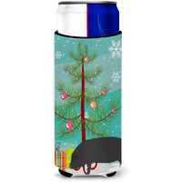 "Caroline's Treasures Devon Large Black Pig Christmas Decorative Can Hugger, Slim, Multicolor"