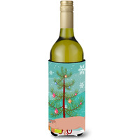 "Caroline's Treasures American Landrace Pig Christmas Decorative Bottle Hugger, 750ml, Multicolor"