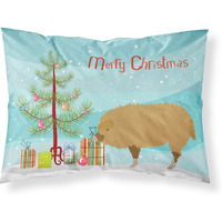 "Caroline's Treasures Hungarian Mangalica Pig Christmas Pillowcase, Standard, Multicolor"
