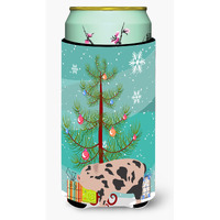 "Caroline's Treasures Mini Miniature Pig Christmas Decorative Can Hugger, Tall, Multicolor"