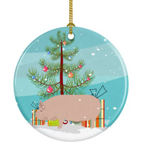 Caroline's Treasures Welsh Pig Christmas Ceramic Ornament