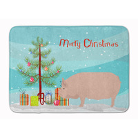 "Caroline's Treasures Welsh Pig Christmas Floor Mat, 19"" x 27"", Multicolor"