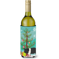 "Caroline's Treasures Hampshire Pig Christmas Decorative Bottle Hugger, 750ml, Multicolor"
