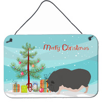 "Caroline's Treasures Vietnamese Pot-Bellied Pig Christmas Metal Print, 8"" x 12"", Multicolor"