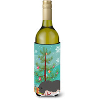 "Caroline's Treasures Vietnamese Pot-Bellied Pig Christmas Decorative Bottle Hugger, 750ml, Multicolor"