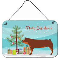 "Caroline's Treasures Duroc Pig Christmas Metal Print, 8"" x 12"""