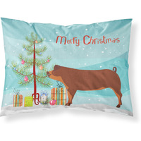 "Caroline's Treasures Duroc Pig Christmas Pillowcase, Standard, Multicolor"