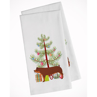 Duroc Pig Christmas White Kitchen Towel Set of 2