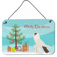 "Caroline's Treasures German Helmet Pigeon Christmas Metal Print, 8"" x 12"", Multicolor"