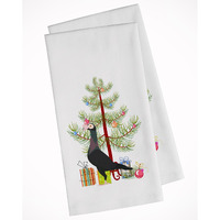 English Carrier Pigeon Christmas White Kitchen Towel Set of 2