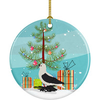 "Caroline's Treasures Saxon Fairy Swallow Pigeon Christmas Ceramic Ornament, Multicolor"