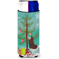 "Caroline's Treasures Capuchin Red Pigeon Christmas Decorative Can Hugger, Slim, Multicolor"