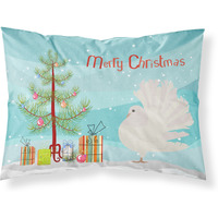 "Caroline's Treasures ""Silver Fantail Pigeon Christmas"" Pillowcase, Standard, Multicolor"