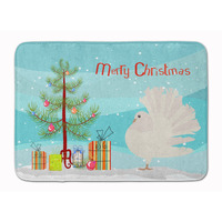 "Caroline's Treasures Silver Fantail Pigeon Christmas Floor Mat, 19"" x 27"", Multicolor"