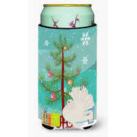 "Caroline's Treasures Silver Fantail Pigeon Christmas Decorative Can Hugger, Tall, Multicolor"