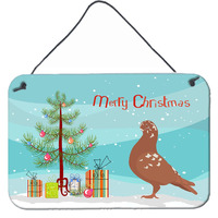 "Caroline's Treasures African Owl Pigeon Christmas Metal Print, 8"" x 12"""