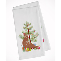 African Owl Pigeon Christmas White Kitchen Towel Set of 2