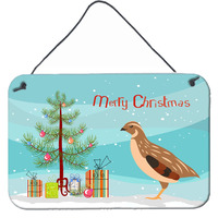 "Caroline's Treasures Golden Phoenix Quail Christmas Metal Print, 8"" x 12"", Multicolor"