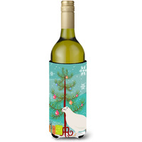 "Caroline's Treasures Texas Quail Christmas Decorative Bottle Hugger, 750ml, Multicolor"