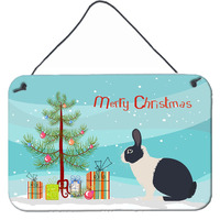 "Caroline's Treasures Dutch Rabbit Christmas Metal Print, 8"" x 12"", Multicolor"