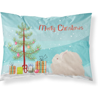 "Caroline's Treasures Fluffy Angora Rabbit Christmas Pillowcase, Standard, Multicolor"