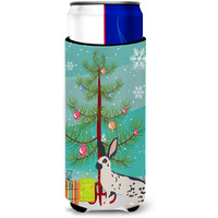 "Caroline's Treasures English Spot Rabbit Christmas Decorative Can Hugger, Slim, Multicolor"