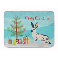 "Caroline's Treasures English Spot Rabbit Christmas Floor Mat, 19"" x 27"", Multicolor"