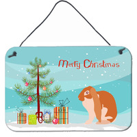 "Caroline's Treasures English Lop Rabbit Christmas Metal Print, 8"" x 12"""