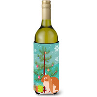"Caroline's Treasures English Lop Rabbit Christmas Decorative Bottle Hugger, 750ml, Multicolor"