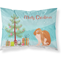 "Caroline's Treasures English Lop Rabbit Christmas Pillowcase, Standard, Multicolor"