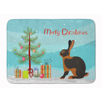 "Caroline's Treasures Tan Rabbit Christmas Floor Mat, 19"" x 27"", Multicolor"