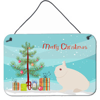 "Caroline's Treasures Hermelin Rabbit Christmas Metal Print, 8"" x 12"""