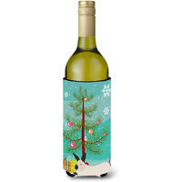 "Caroline's Treasures California White Rabbit Christmas Decorative Bottle Hugger, 750ml, Multicolor"