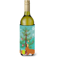 "Caroline's Treasures Rex Rabbit Christmas Decorative Bottle Hugger, 750ml, Multicolor"