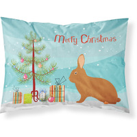 "Caroline's Treasures Rex Rabbit Christmas Pillowcase, Standard, Multicolor"