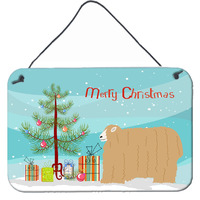 "Caroline's Treasures Lincoln Longwool Sheep Christmas Metal Print, 8"" x 12"", Multicolor"
