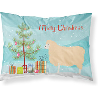 "Caroline's Treasures English Leicester Longwool Sheep Christmas Pillowcase, Standard, Multicolor"