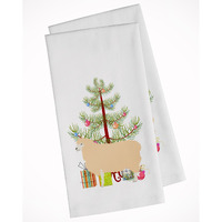 English Leicester Longwool Sheep Christmas White Kitchen Towel Set of 2