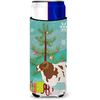 "Caroline's Treasures Jacob Sheep Christmas Decorative Can Hugger, Slim, Multicolor"