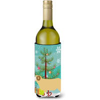 "Caroline's Treasures Horned Dorset Sheep Christmas Decorative Bottle Hugger, 750ml, Multicolor"