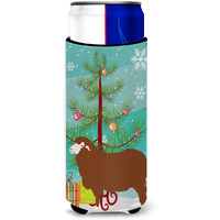 "Caroline's Treasures Merino Sheep Christmas Decorative Can Hugger, Slim, Multicolor"